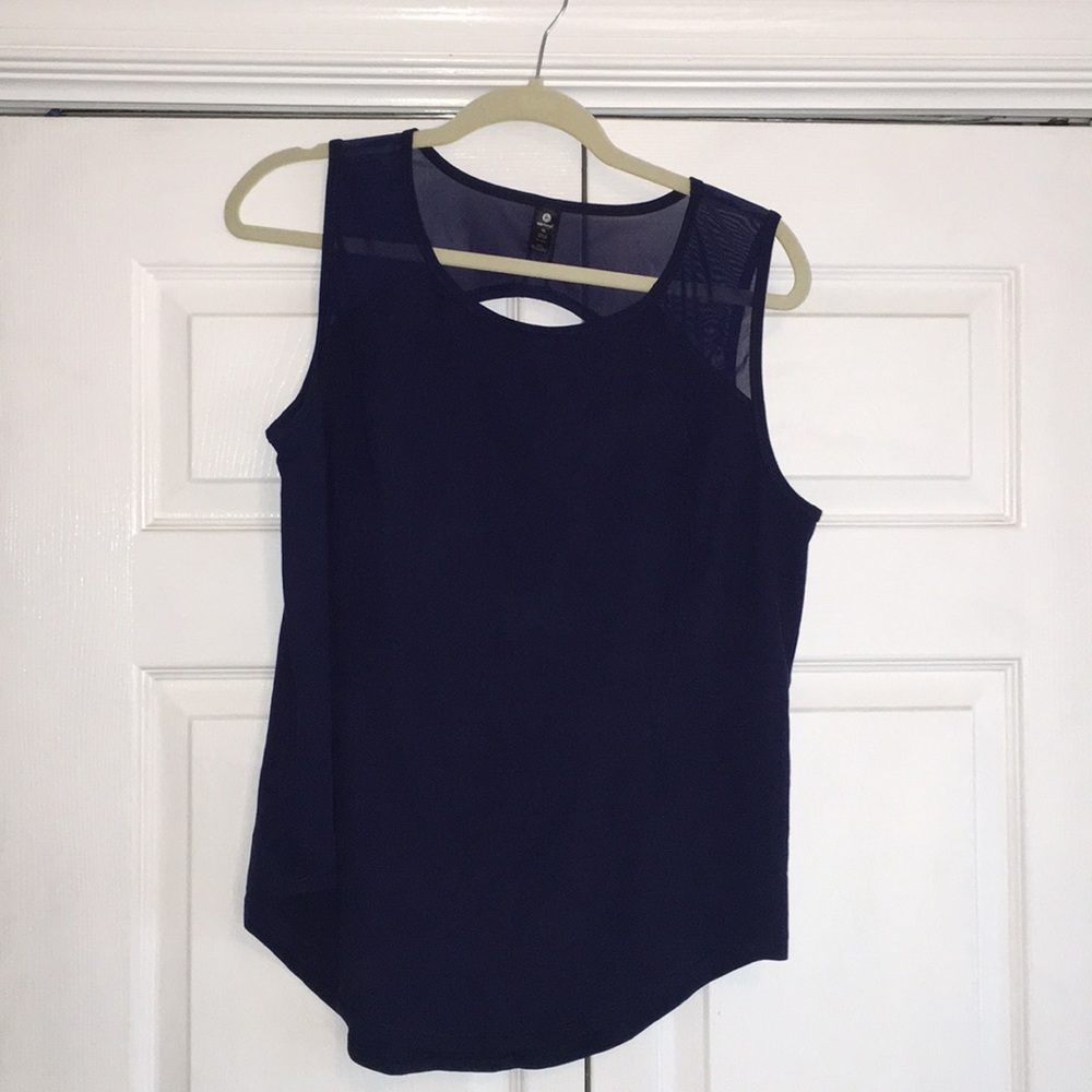 Navy blue 90° workout top